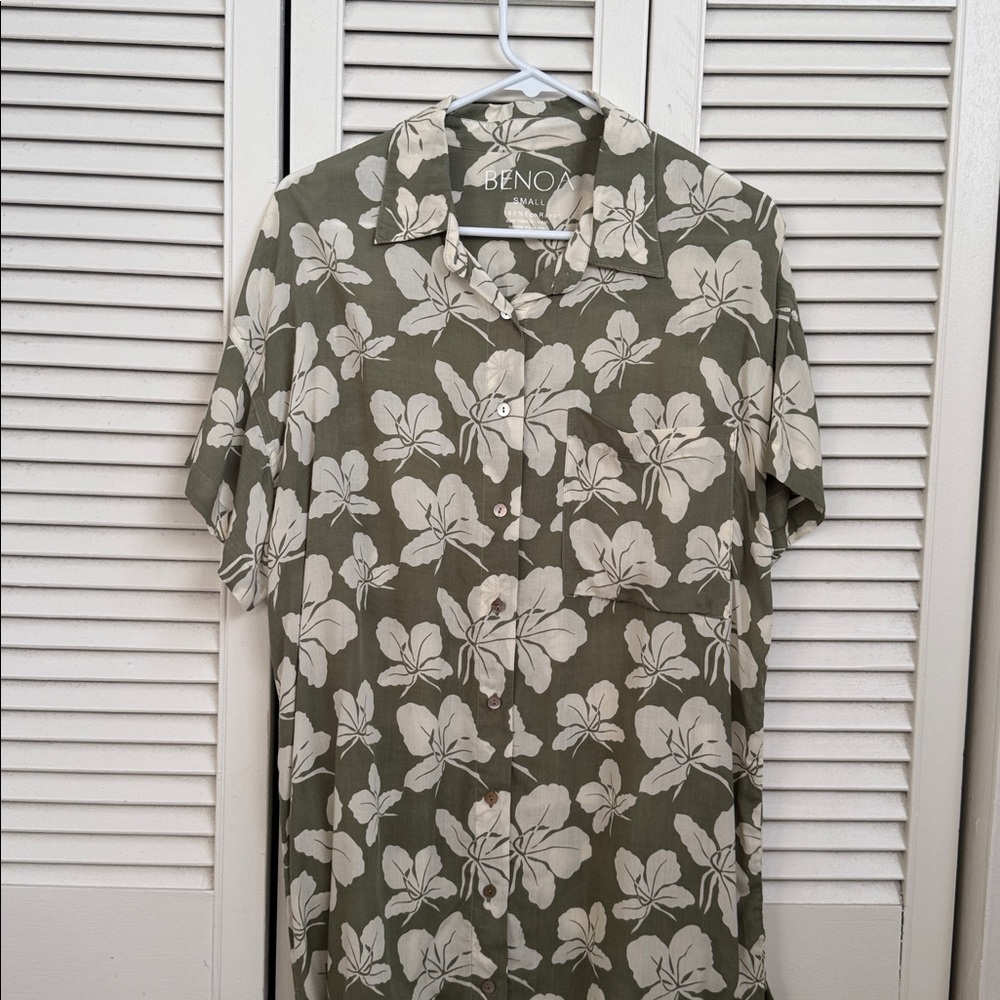 BENOA SWIM Aloha shirt dress butterfly ginger